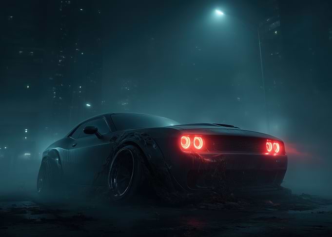 Dark Futuristic Car