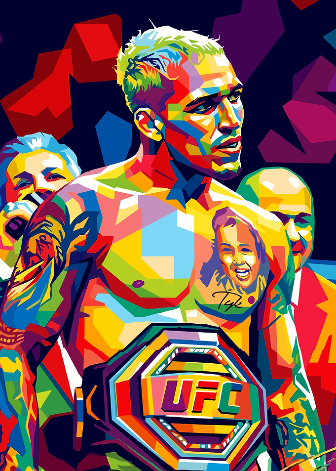 Charles Oliveira UFC Champion Pop Art