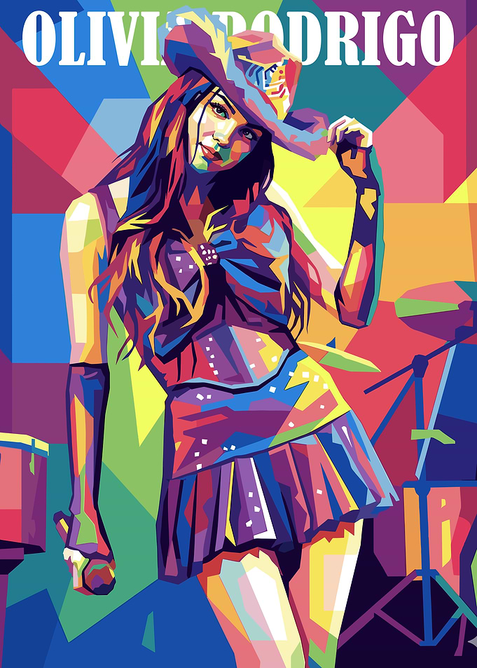 Olivia Rodrigo Pop Art Portrait