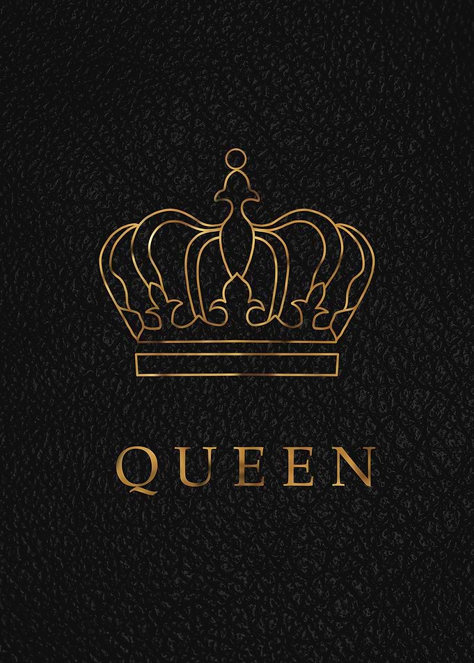 Golden Crown and Queen Text