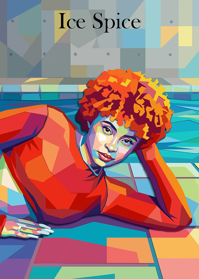 Ice Spice Pop Art Portrait
