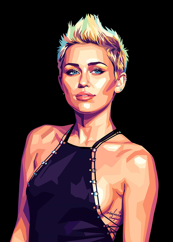 Miley Cyrus Pop Art Portrait