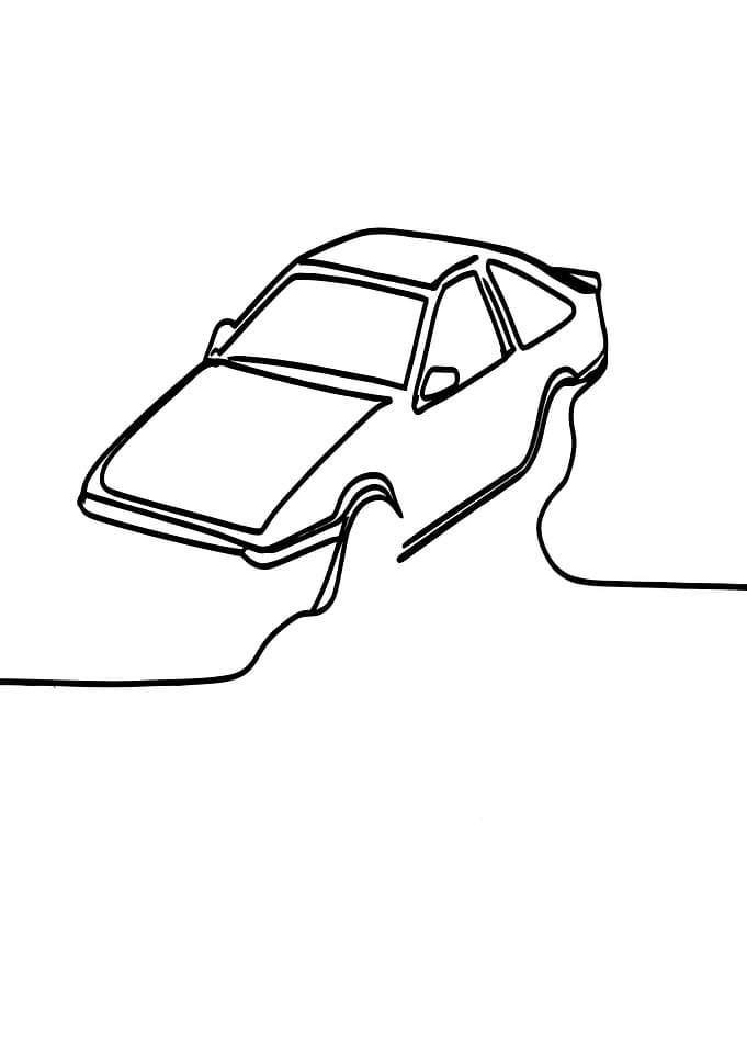 Minimalist Car Line Art
