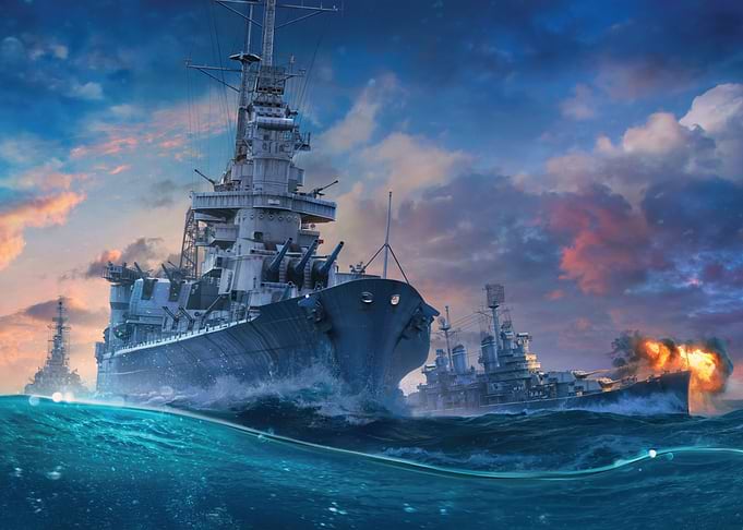 Battleships in a Stormy Sea world of warships