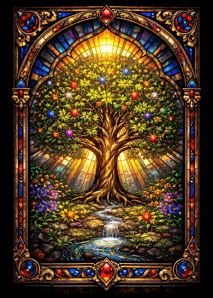 Stained Glass Tree of Life