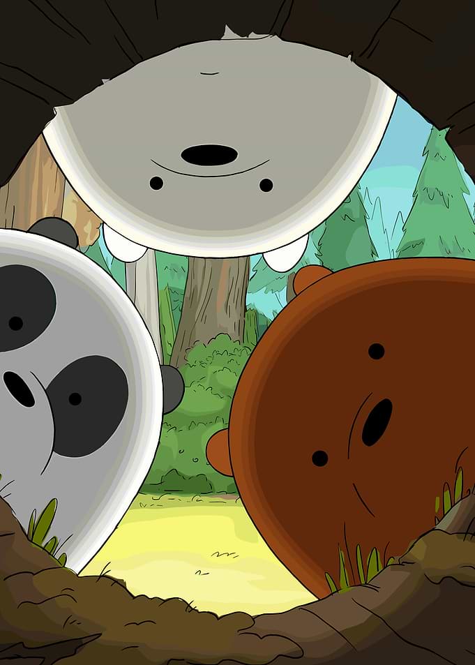 We Bare Bears Peeking Over