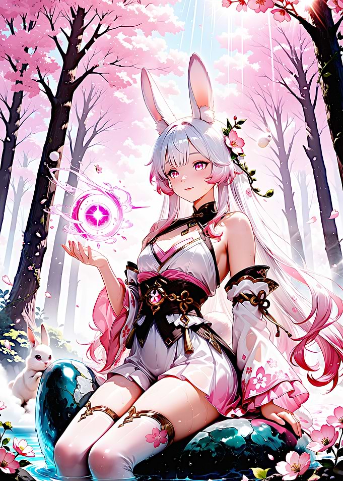 Sakura Bunny Girl Magic Egg