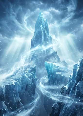 Epic Ice Mountain Landscape