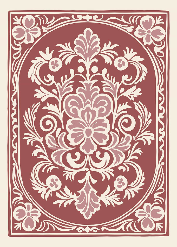 Ornate Floral Damask Design