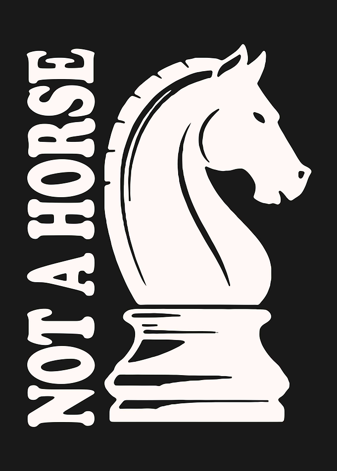 Chess Knight with Text