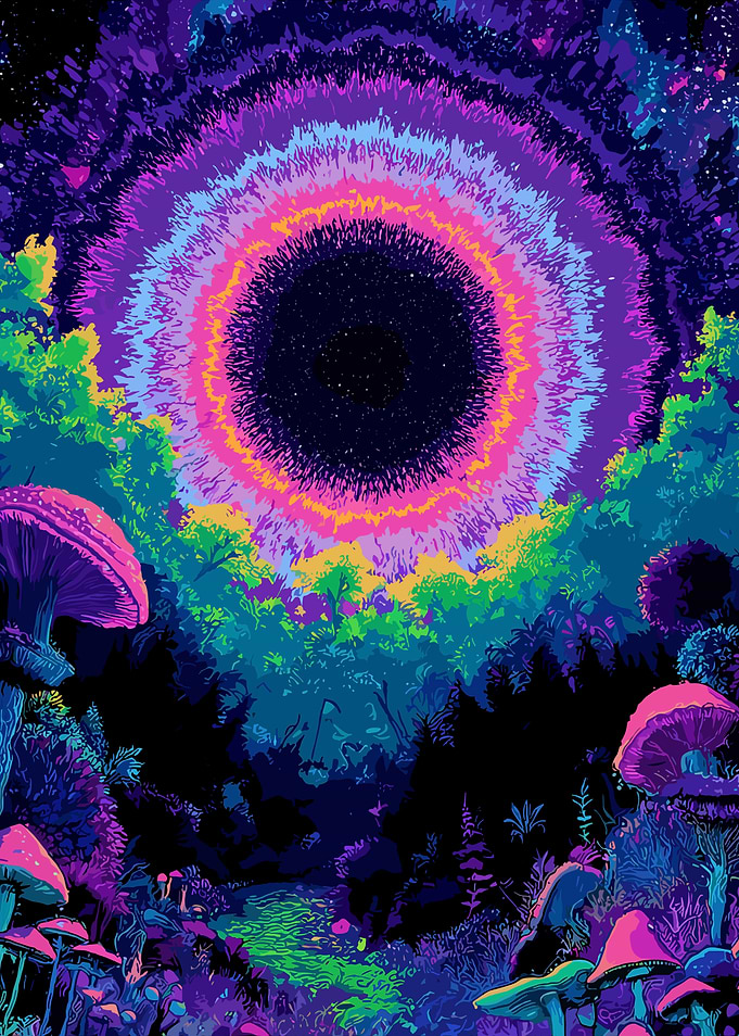 Psychedelic Mushroom Forest Portal