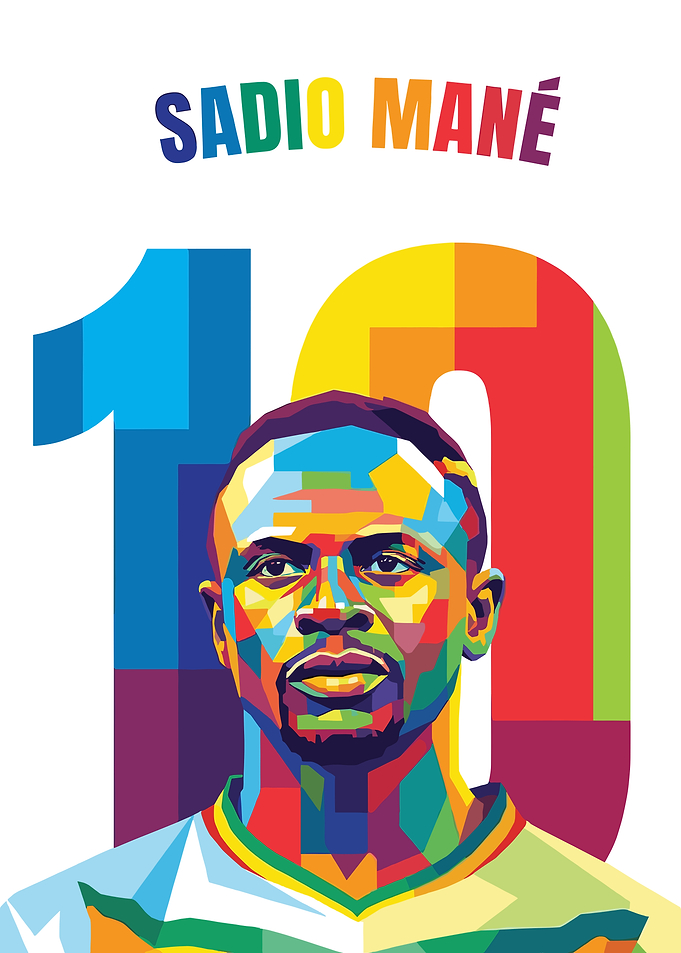 Sadio Mane Pop Art Portrait