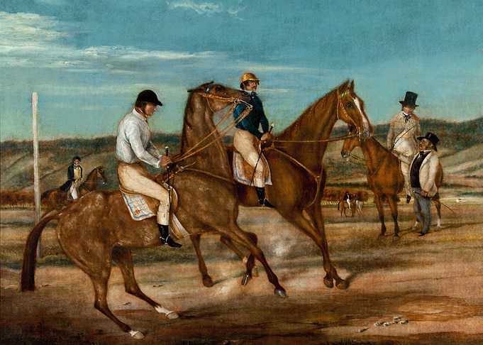 Horse Race with Jockeys and Spectators