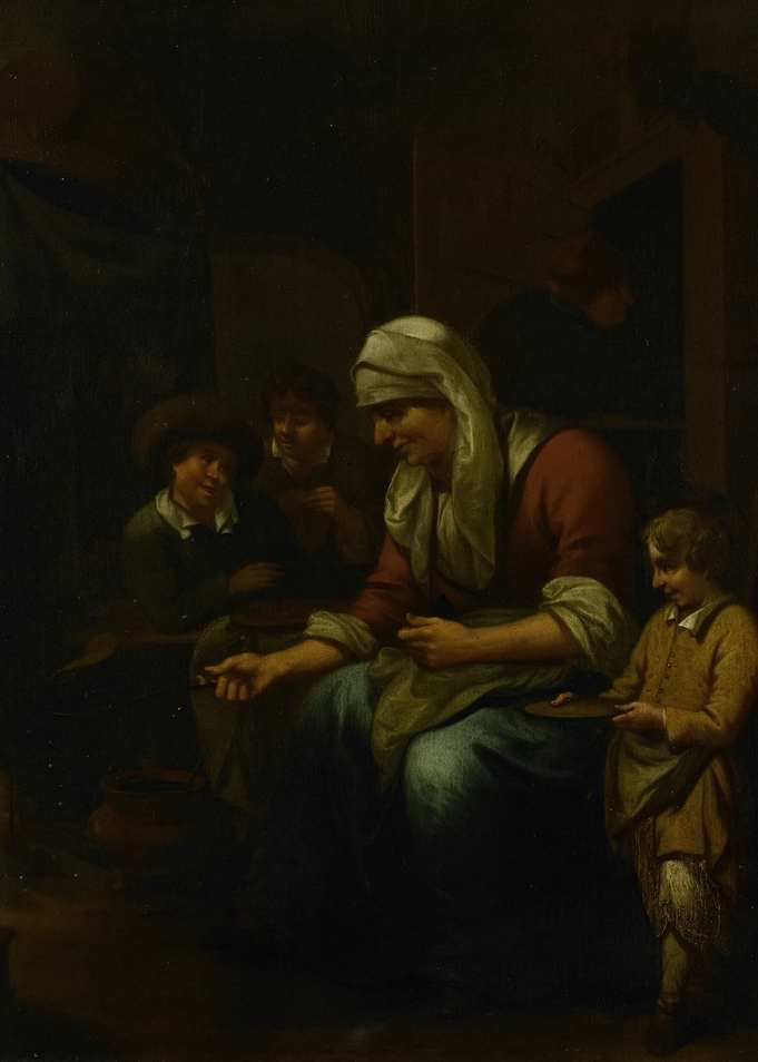 Mother and Children in a Domestic Scene
