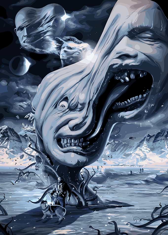 Surreal Cosmic Nightmare Landscape
