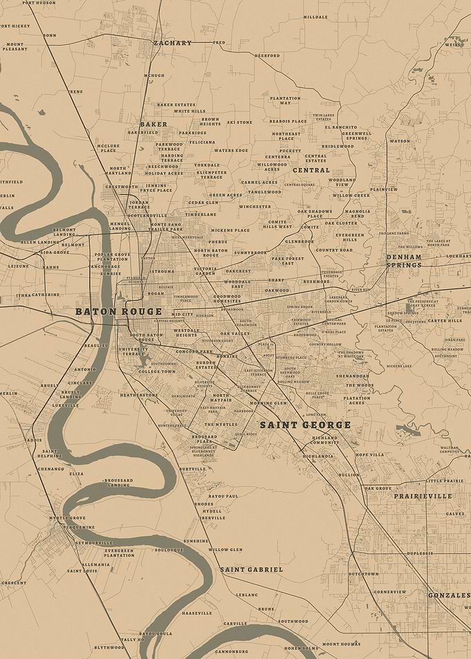 Baton Rouge and Saint George, Louisiana