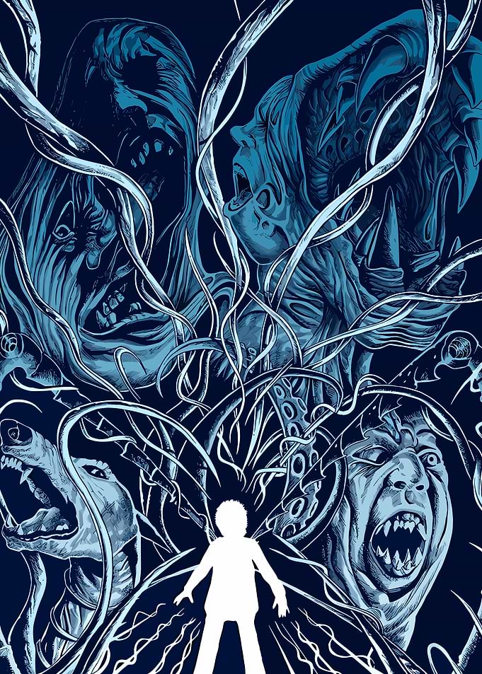 Horror Creatures and Silhouette