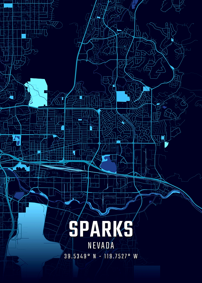 Sparks Nevada Midnight City Map