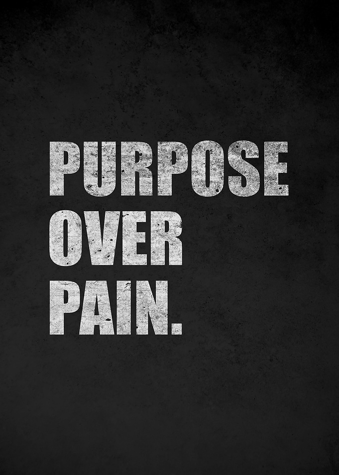Purpose Over Pain Text Art