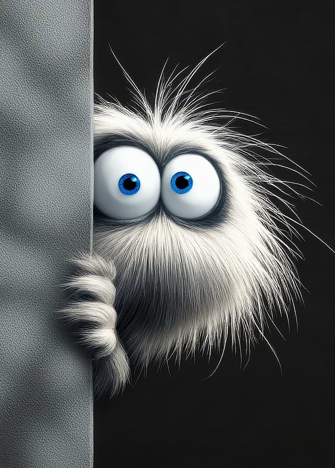Furry Monster Peeking