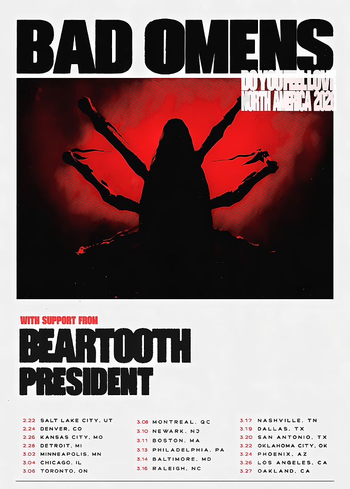 Bad Omens Tour Poster