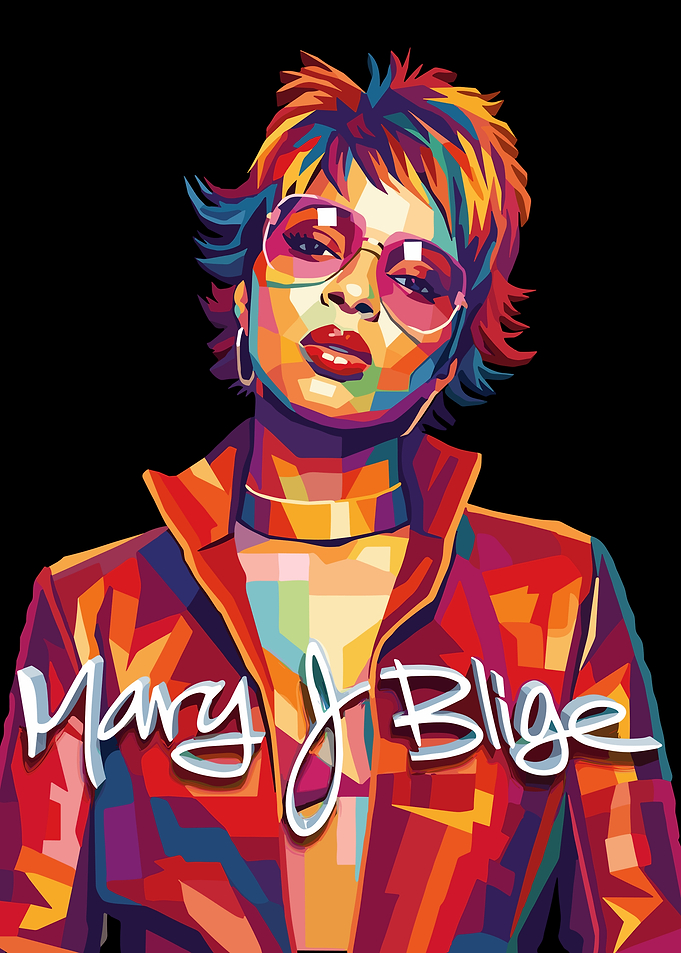 Mary J. Blige Pop Art Portrait