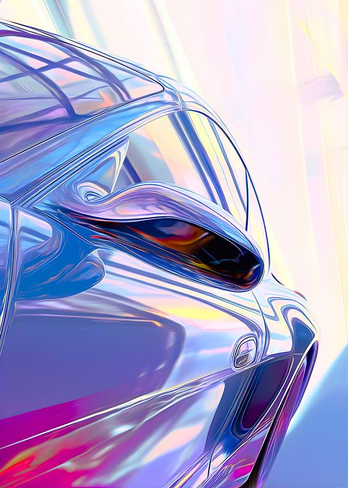 Chrome Car Reflection Abstract