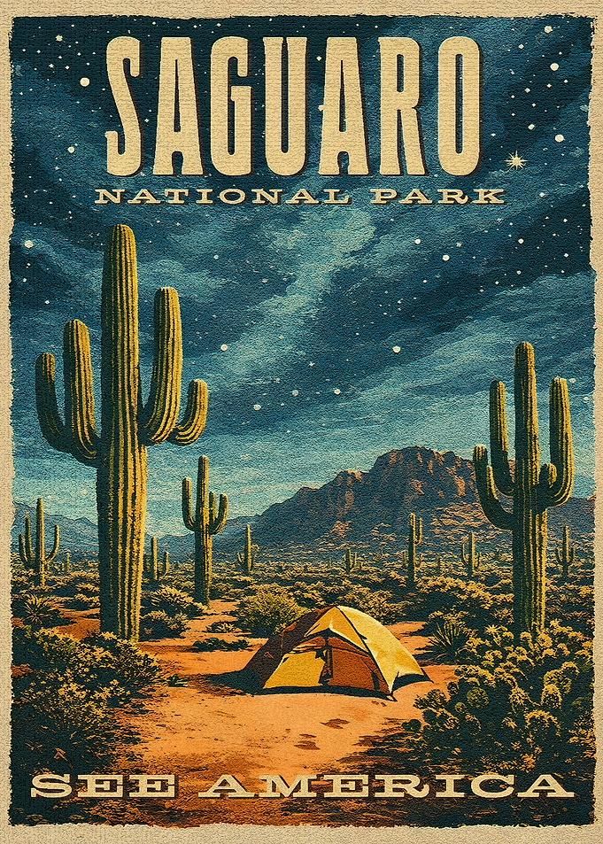 Saguaro National Park Vintage Poster