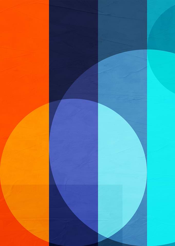 Abstract Geometric Shapes with Textured Background