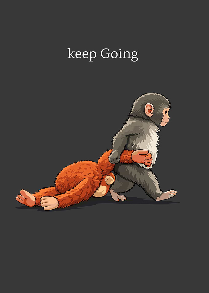 Monkey Helping Another Monkey