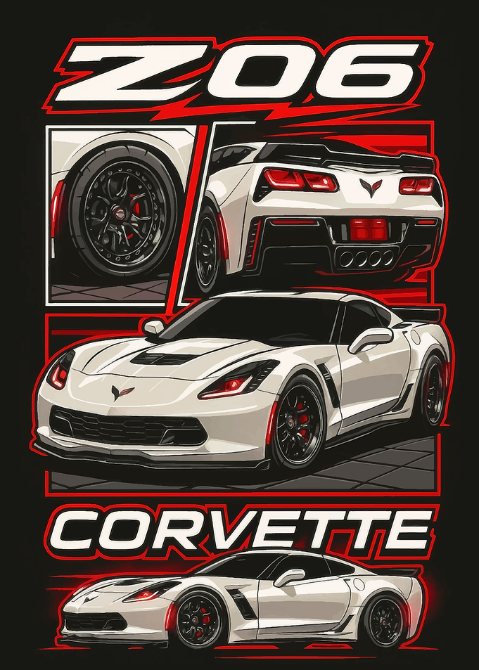 Corvette Z06 Car Illustration