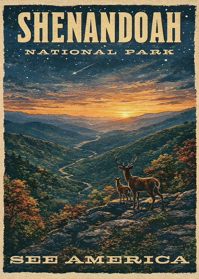 Shenandoah National Park Vintage Poster