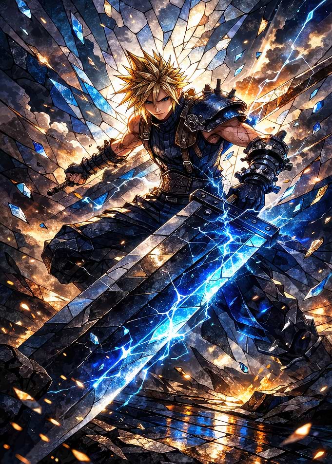 Cloud Strife with Buster Sword