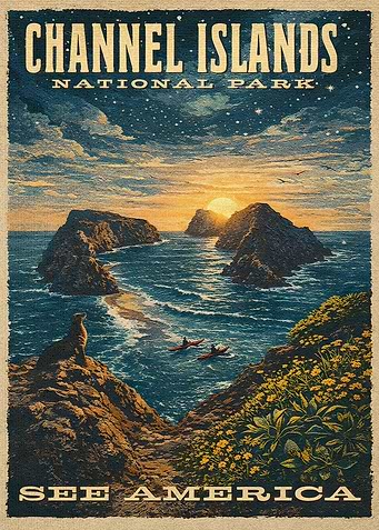 Channel Islands National Park Vintage Poster