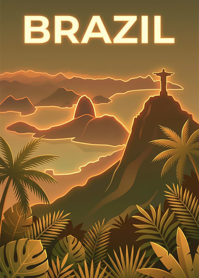 Brazil Travel Poster