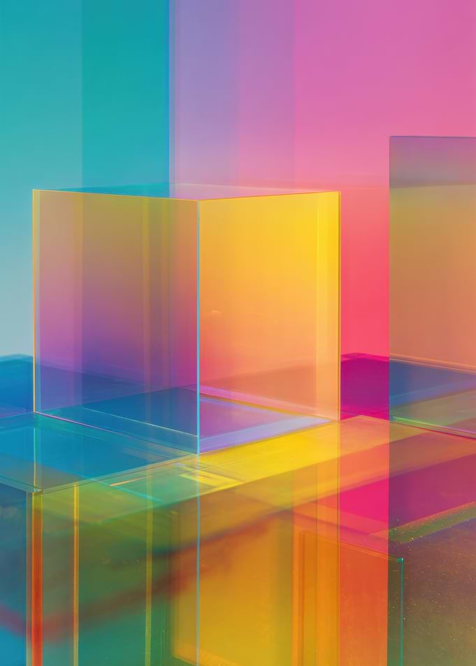Abstract Geometric Light Sculpture