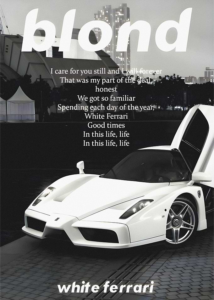 Frank Ocean Blond White Ferrari