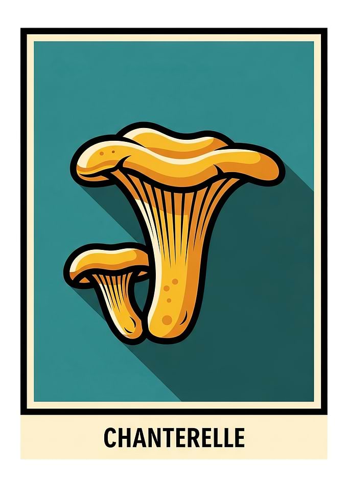 Chanterelle Mushroom Illustration