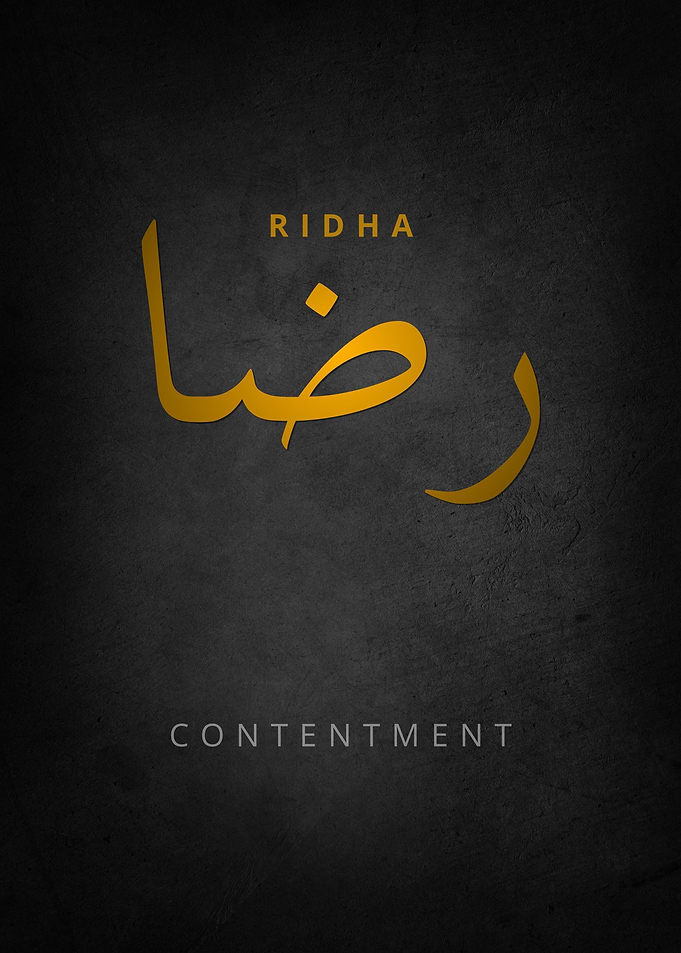 Arabic Calligraphy for Ridha - Contentment