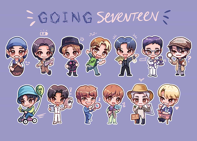 Going Seventeen Chibi Characters