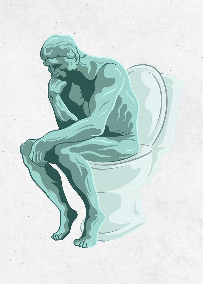 The Thinker on the Toilet