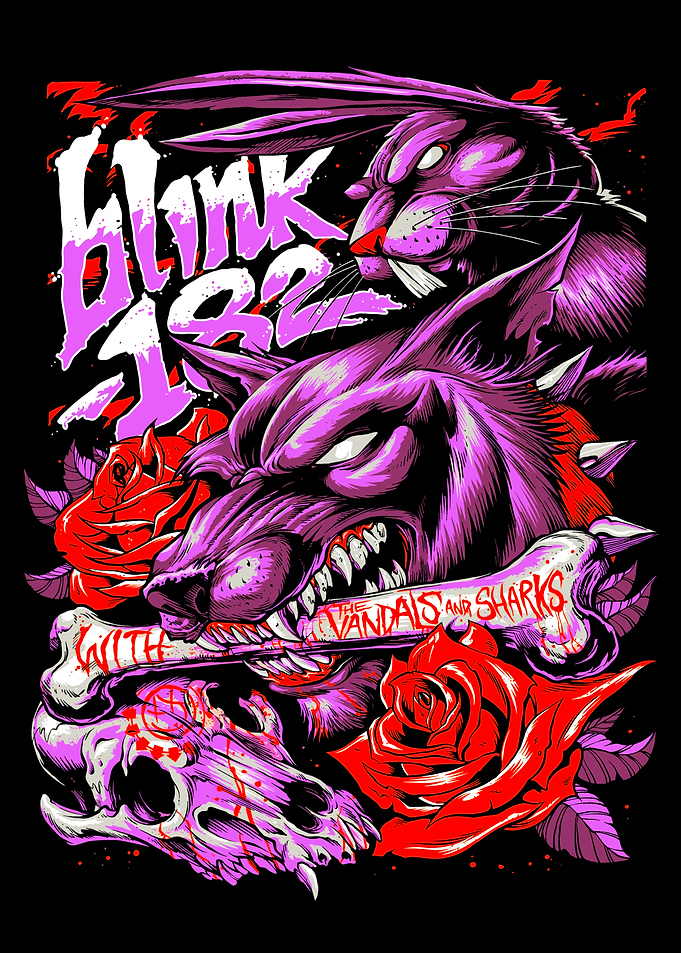 Blink-182 Wolf and Bunny Artwork