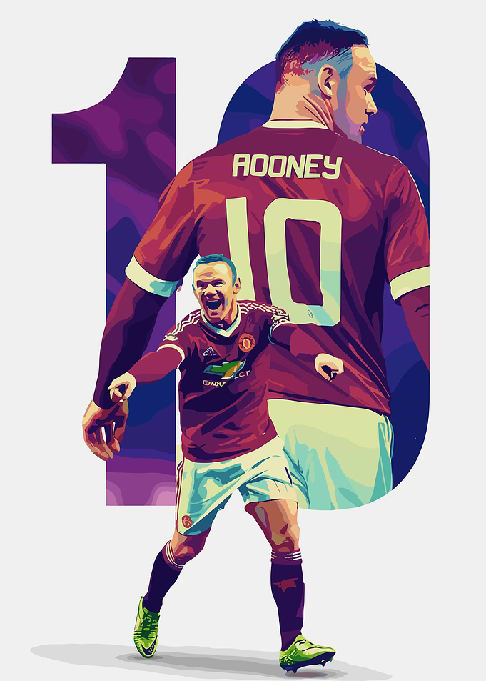 Wayne Rooney Football Art