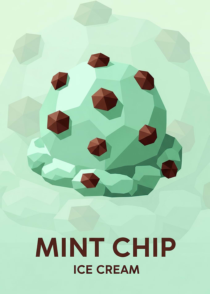 Mint Chip Ice Cream Poster