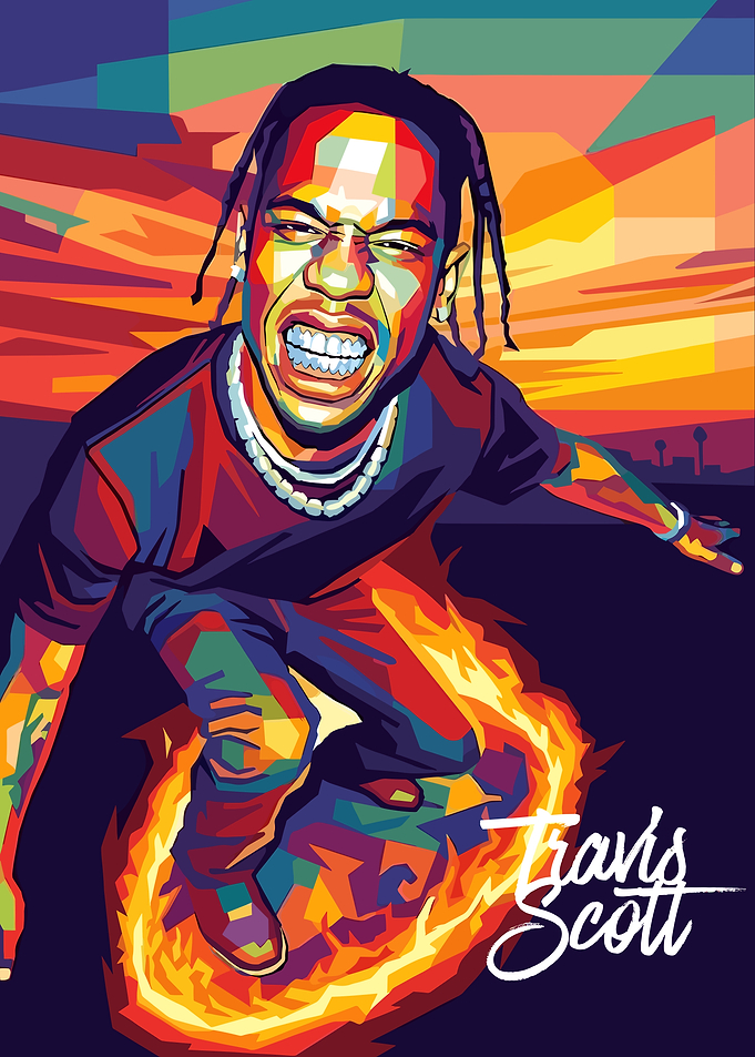 Travis Scott Pop Art Portrait