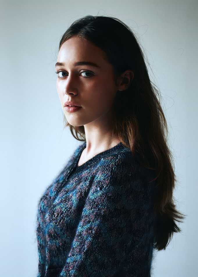 alycia debnam carey in a Textured Sweater
