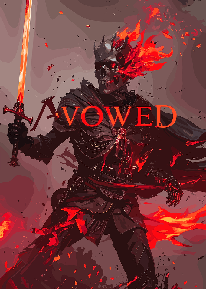 Fiery Skeleton Warrior with Sword