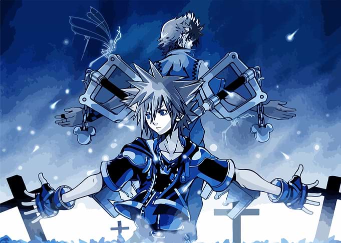 Kingdom Hearts Sora and Roxas