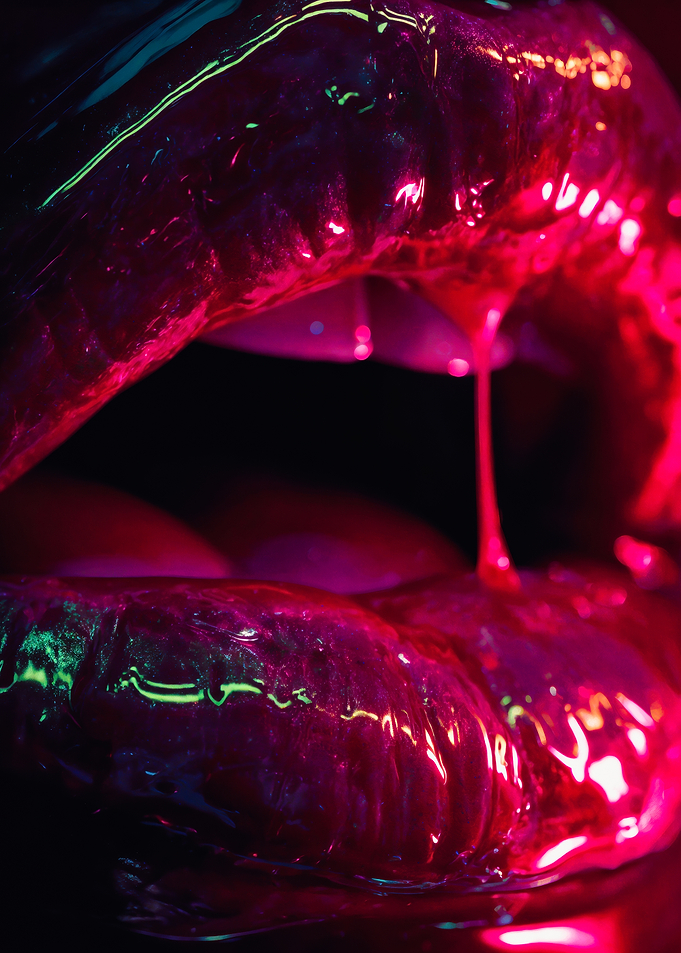 Neon Sensual Glossy Lips