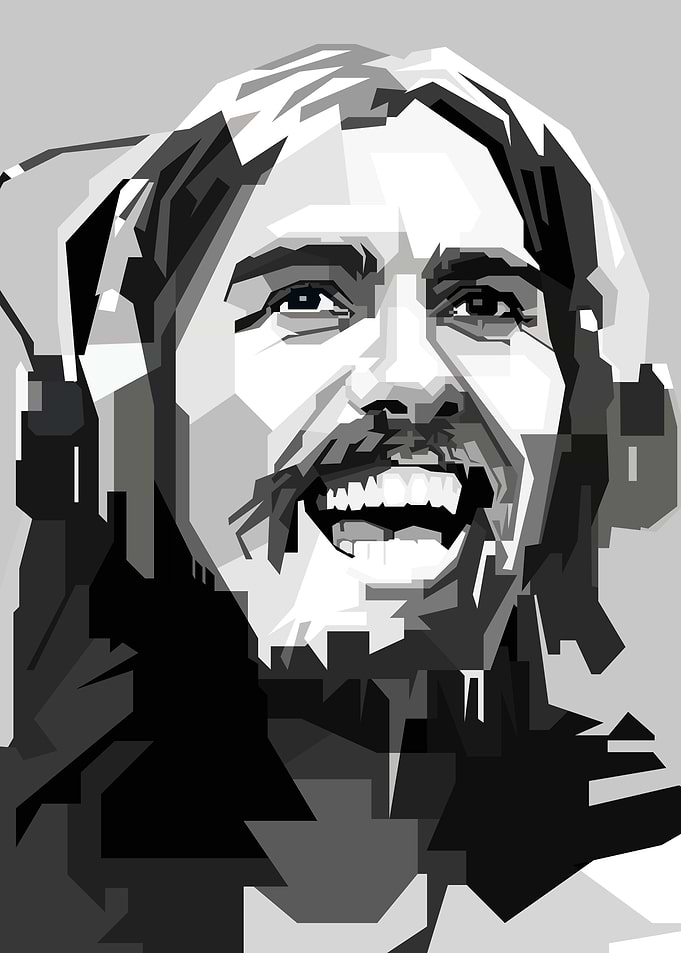 Rock And Roll Never Die Monochrome Art